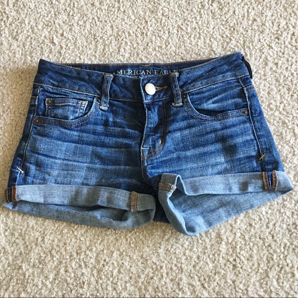 American Eagle Denim Shorts Size 0